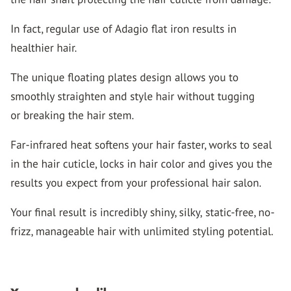 NWT Adagio Not so Mini flat iron- black - Picture 5 of 16